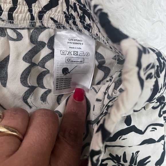 Monkl Cream and Black Abstract Pants - Picture 3 of 12